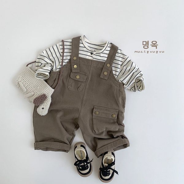 預購秋款日系男童條紋上衣尺寸80-130 