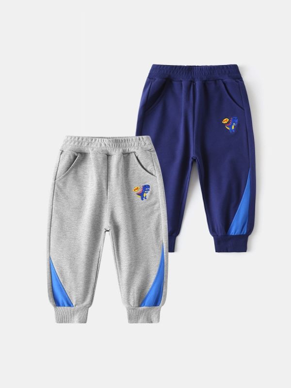 預購秋款男童恐龍運動棉長褲尺寸90-140 