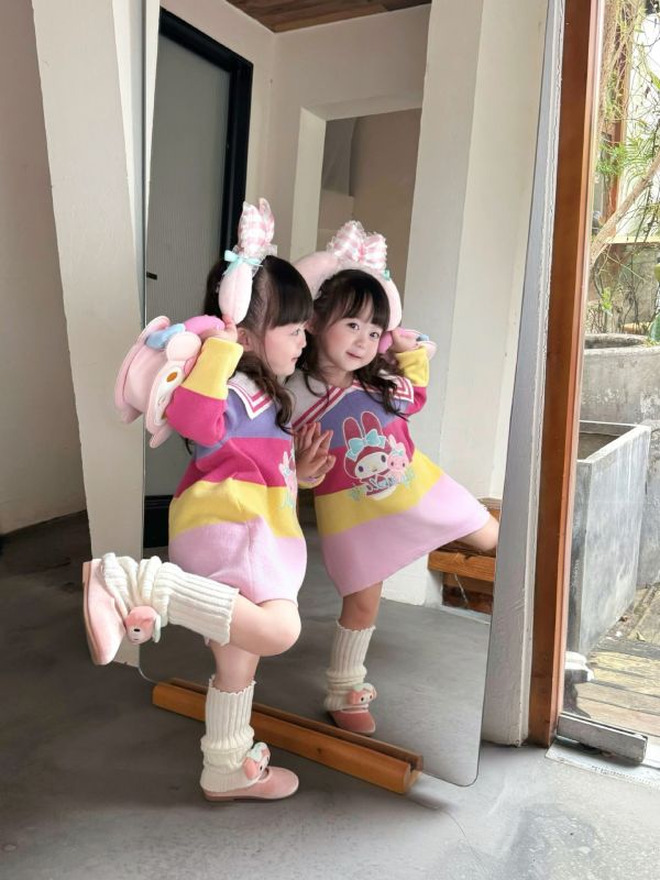 預購秋款設計師品牌日系美樂蒂公主針織洋裝 