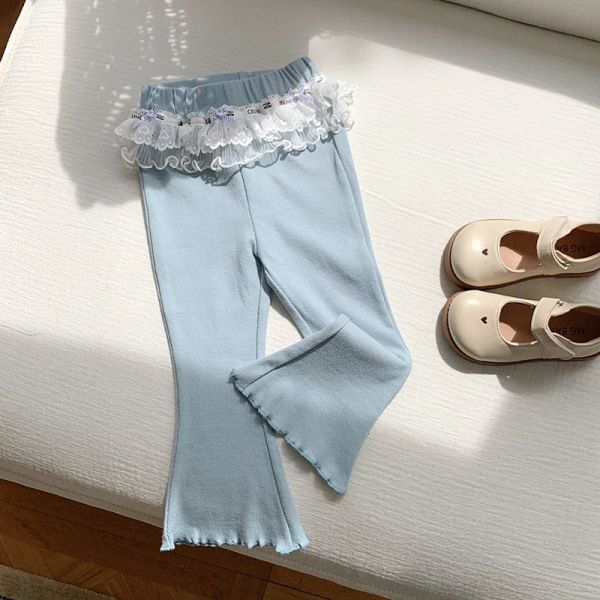 預購秋款女童蕾絲褲裙喇叭褲尺寸90-150 