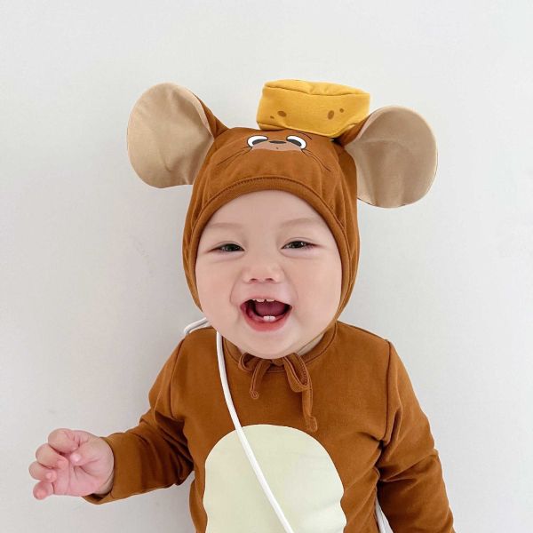 預購秋款男女寶傑利鼠包屁衣含帽尺寸66-90 