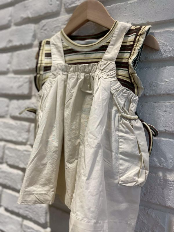 26059現貨夏款女童上衣條紋套裝尺寸80-120 