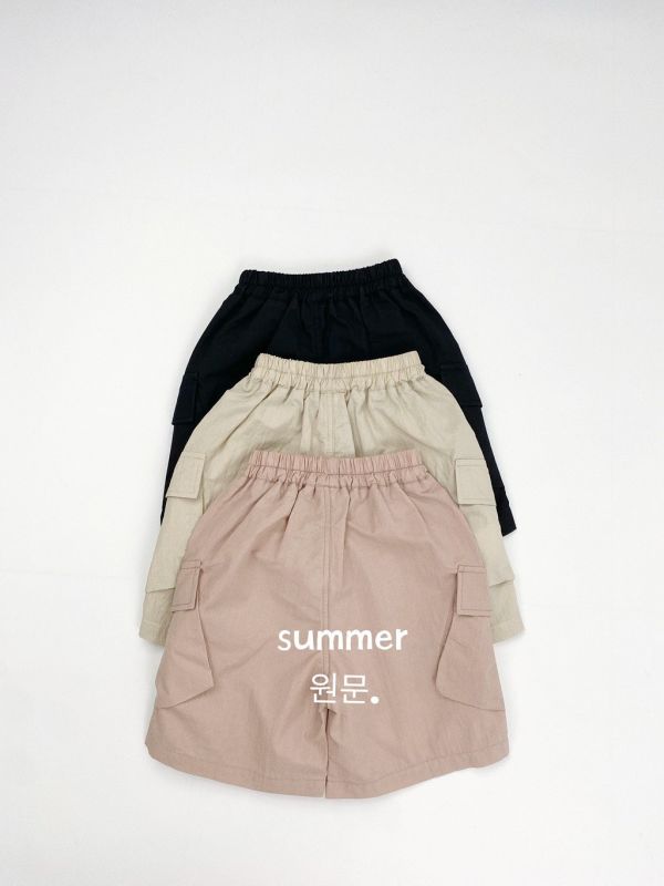 預購ins夏款日系男女童工裝速乾短褲 