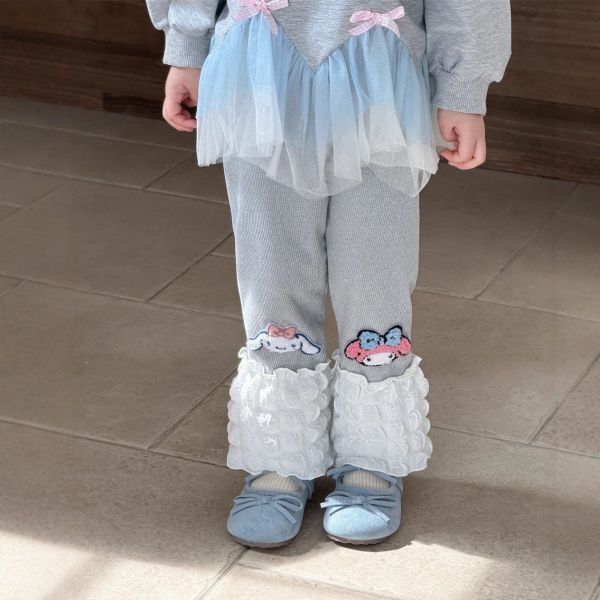 預購秋款女童甜美百搭美樂蒂泡泡紗打底褲 