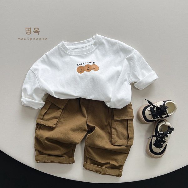 預購秋款男童休閒表情百搭上衣尺寸80-130 