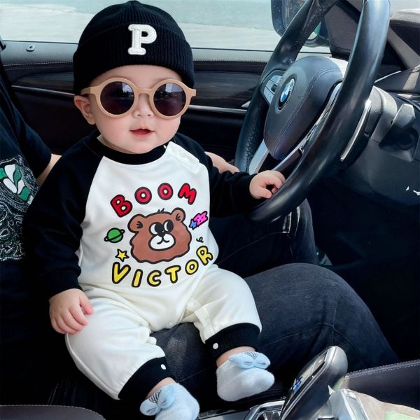 預購秋款男寶熊熊連身衣尺寸66-100 