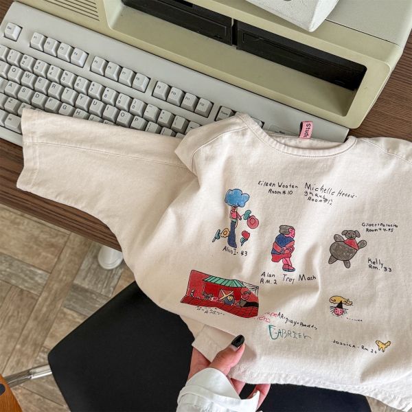 預購秋款男女童童趣上衣尺寸80-130 