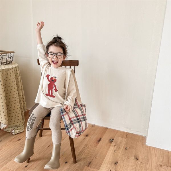 預購秋款男女童芝麻街上衣尺寸80-130 