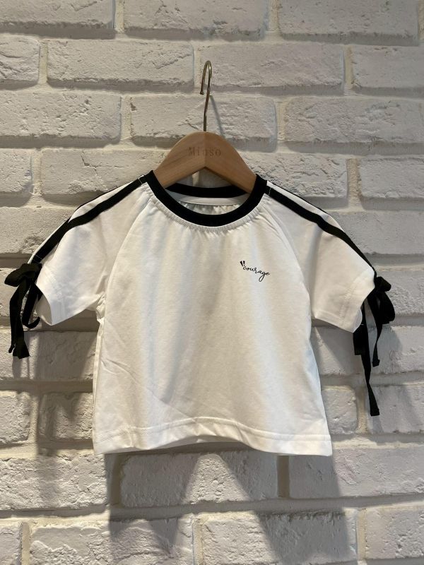 現貨夏款女童字母短版上衣尺寸80-120 