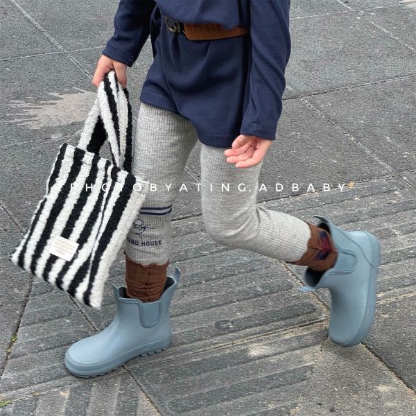 預購秋款女童條紋內搭褲尺寸80-130 