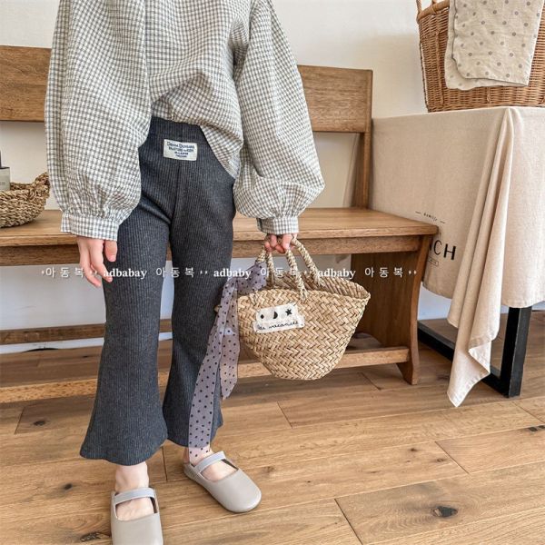 預購秋款女童百搭內搭喇叭褲尺寸80-130 