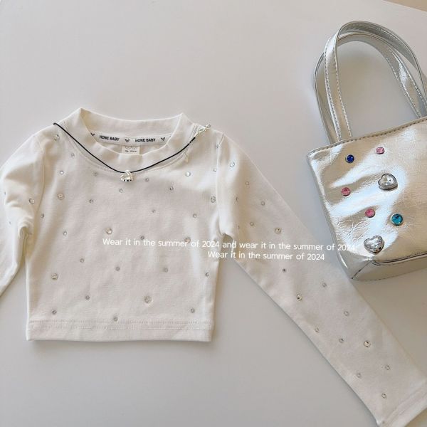 預購女童亮鑽氣質百搭上衣尺寸90-150 