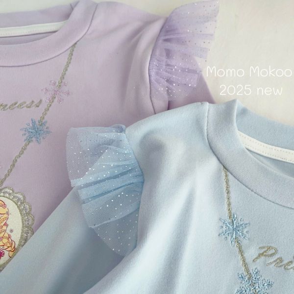 預購秋款女童德絨刺繡項鏈公主上衣尺寸100-140 