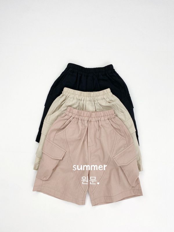 預購ins夏款日系男女童工裝速乾短褲 