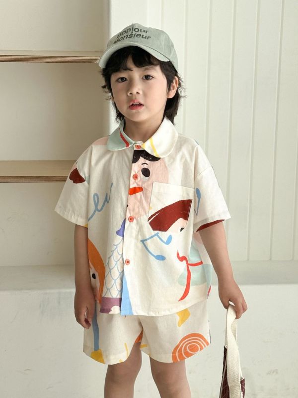 【預購】夏款-男女童塗鴉手足套裝 