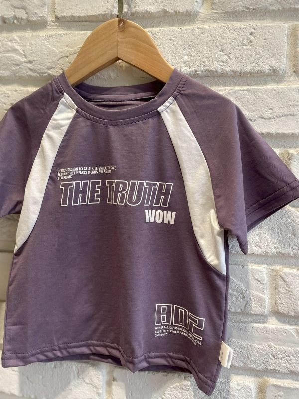 2685-3現貨夏款男童子紫色潮T上衣尺寸90-130 