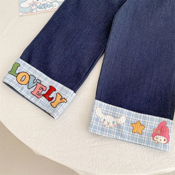 預購秋款女童甜美可愛美樂蒂大耳狗寬長褲尺寸100-150 