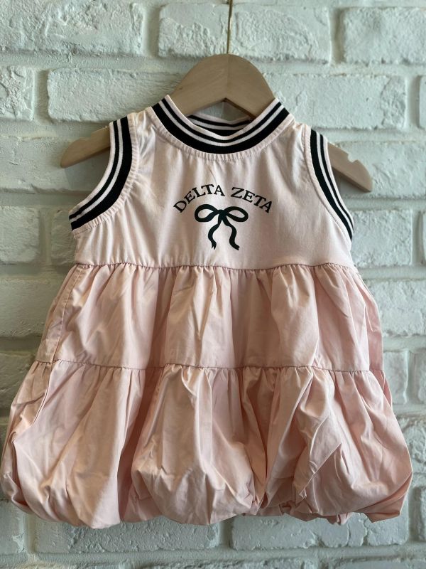 26022-2現貨夏款女童粉色蝴蝶結蓬蓬洋裝尺寸80-120 