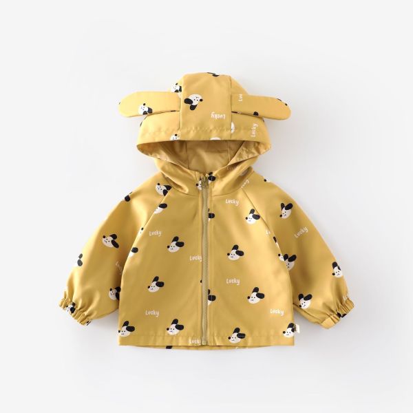 預購秋款男童狗狗連帽外套尺寸73-120 