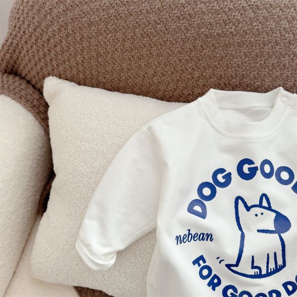 預購秋款男寶狗狗連身衣尺寸66-100 