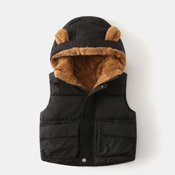 預購冬款男童加厚毛毛背心尺寸90-130 