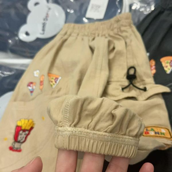 預購夏款男童日系薯條防蚊長褲 