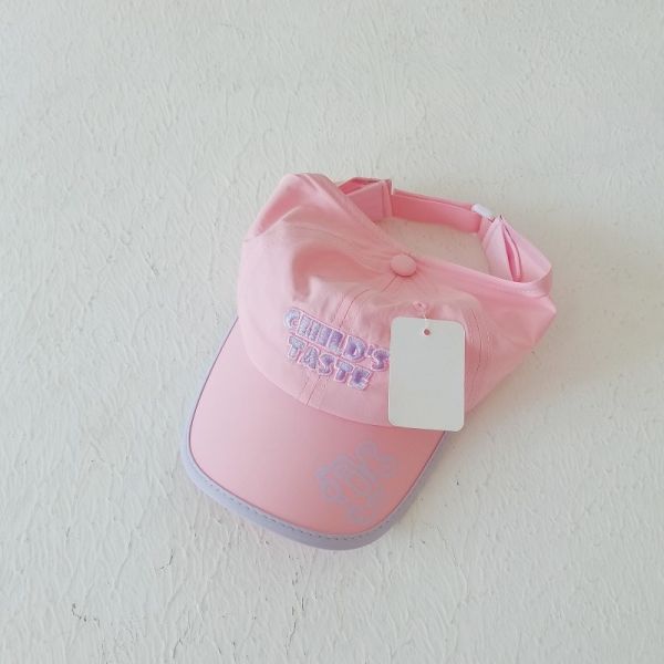 預購ins夏款女童糖果色刺繡遮陽帽 