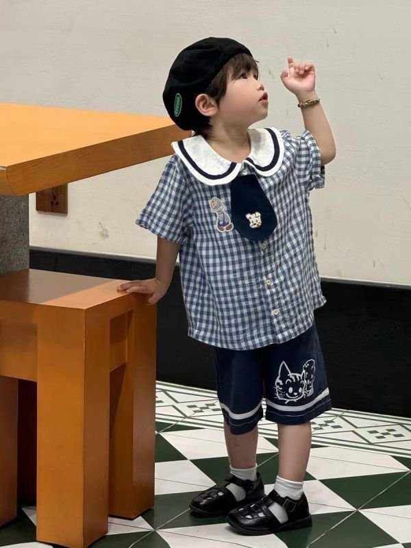 預購夏款男童日系男孩套裝 