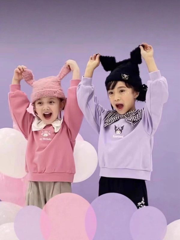 預購冬款女童日系卡通翻領上衣尺寸90-140 