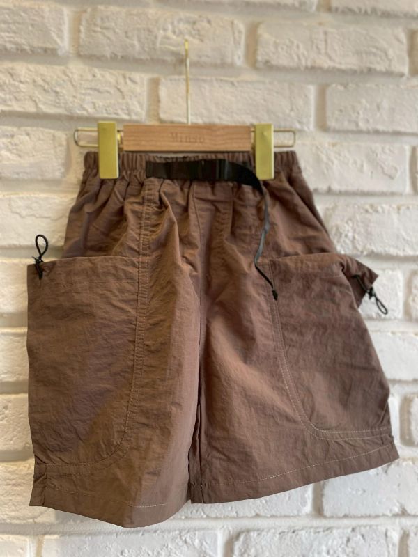 12828-1現貨夏款帥帥咖色大口袋工裝短褲尺寸110-150 