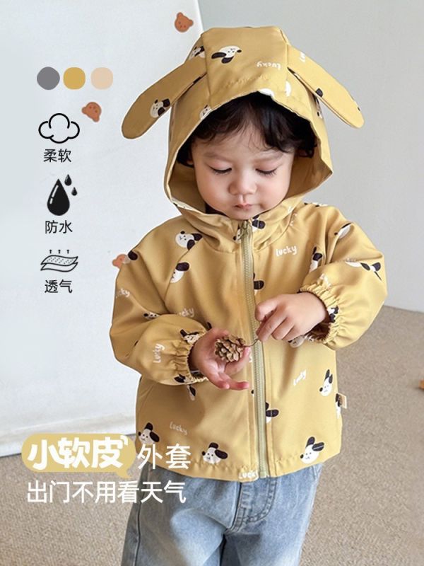 預購秋款男童狗狗連帽外套尺寸73-120 