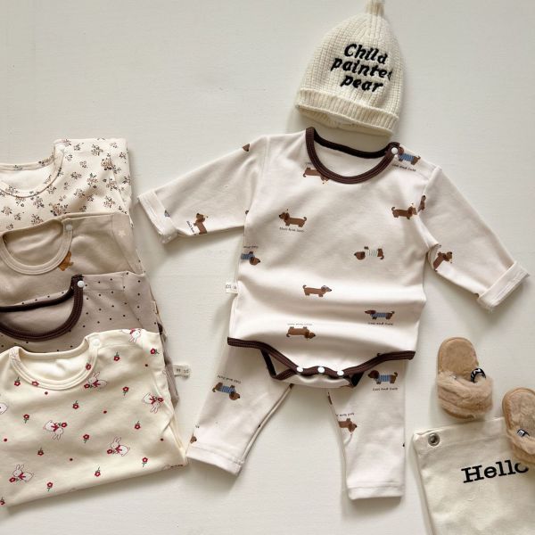 預購秋款男女寶可愛棉質包屁衣尺寸66-90 