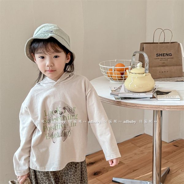 預購秋款女童兔兔帽T上衣尺寸80-130 