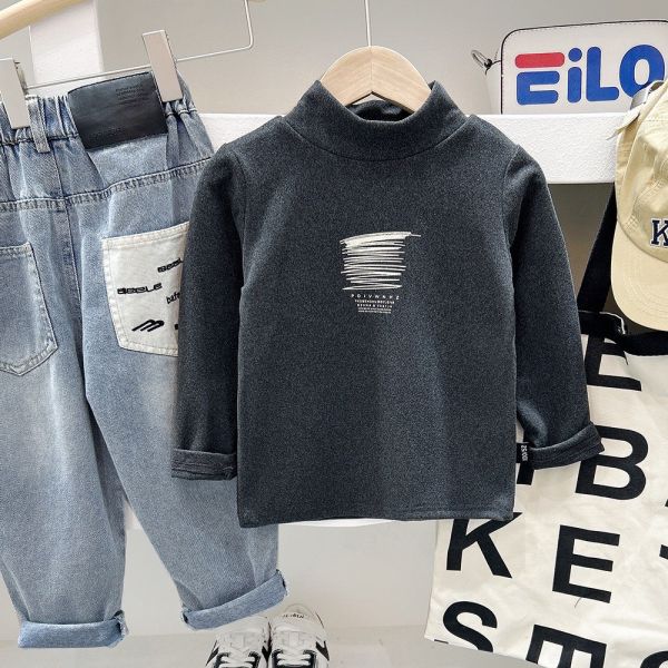 預購冬款男女童簡約德絨上衣尺寸100-150 