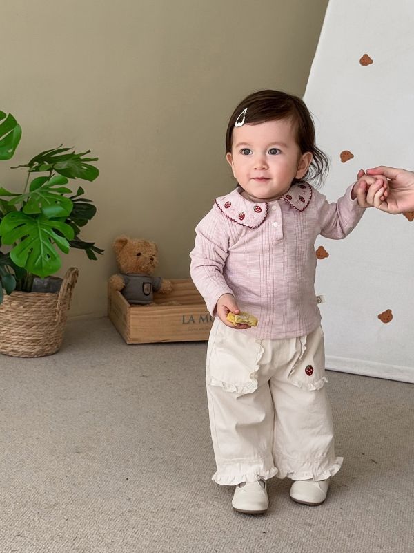 預購秋款女童花邊休閒褲套裝尺寸73-120 