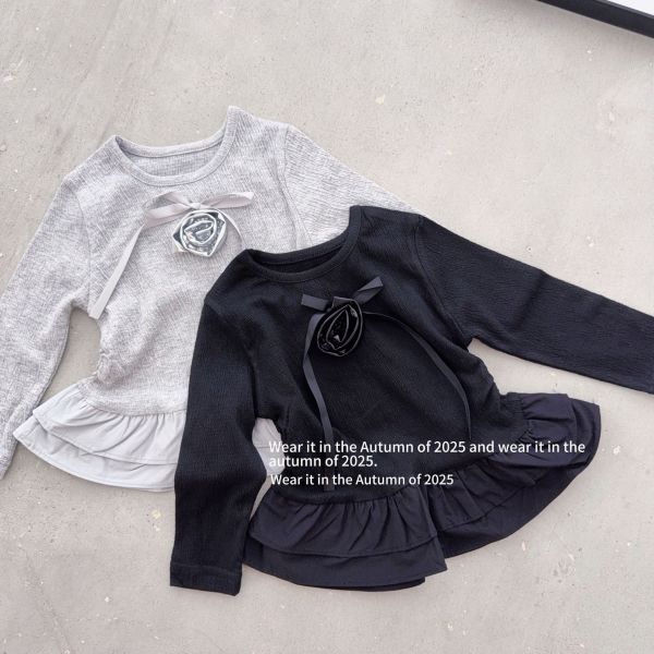 預購秋款女童花朵小香風上衣尺寸90-150 