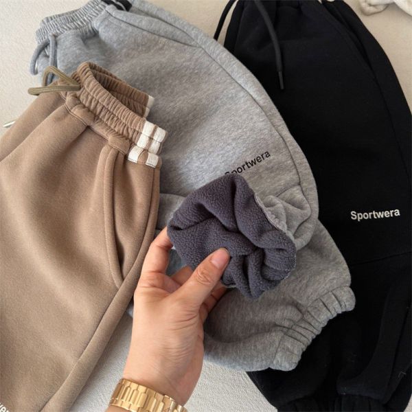 預購冬款男女童加厚束腳運動褲尺寸90-150 