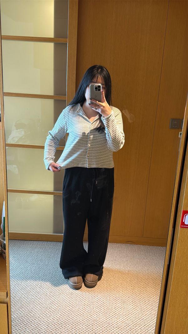 日常最愛的條紋開襟衫 