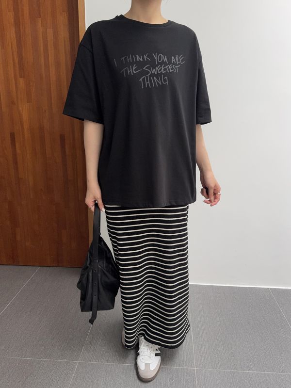 日常質感文字短T 