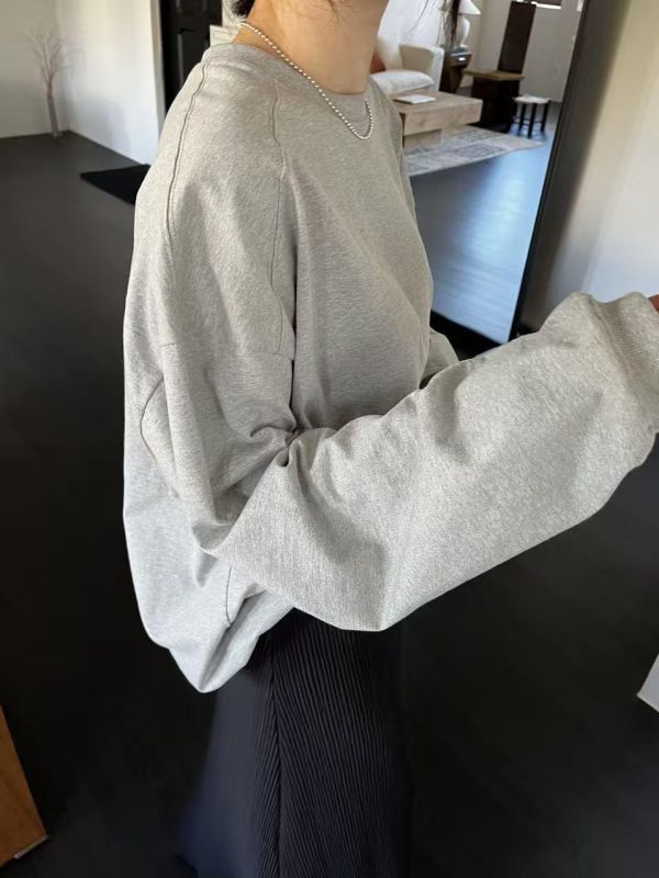 質感素面寬鬆大學T 