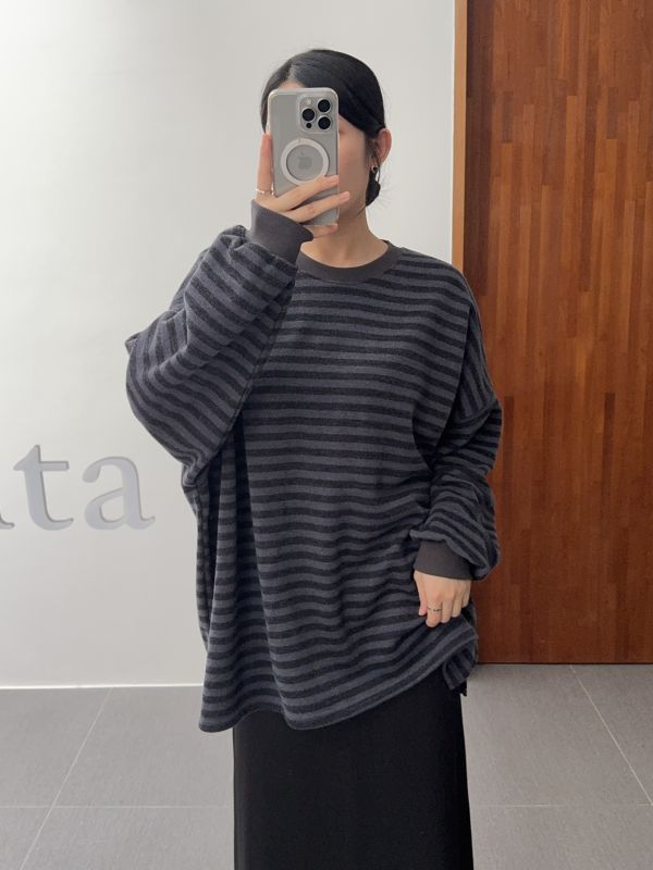 最喜歡的休閒寬鬆條紋T 