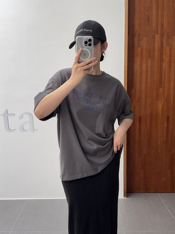 日常質感文字短T 