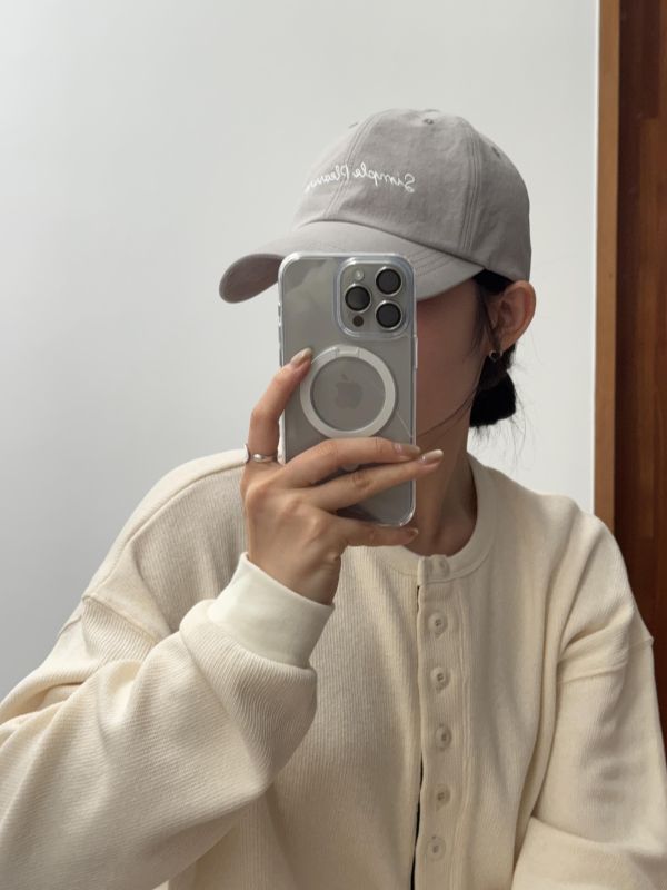 簡約刺繡文字棒球帽 