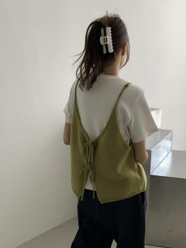 針織外搭造型小背心 