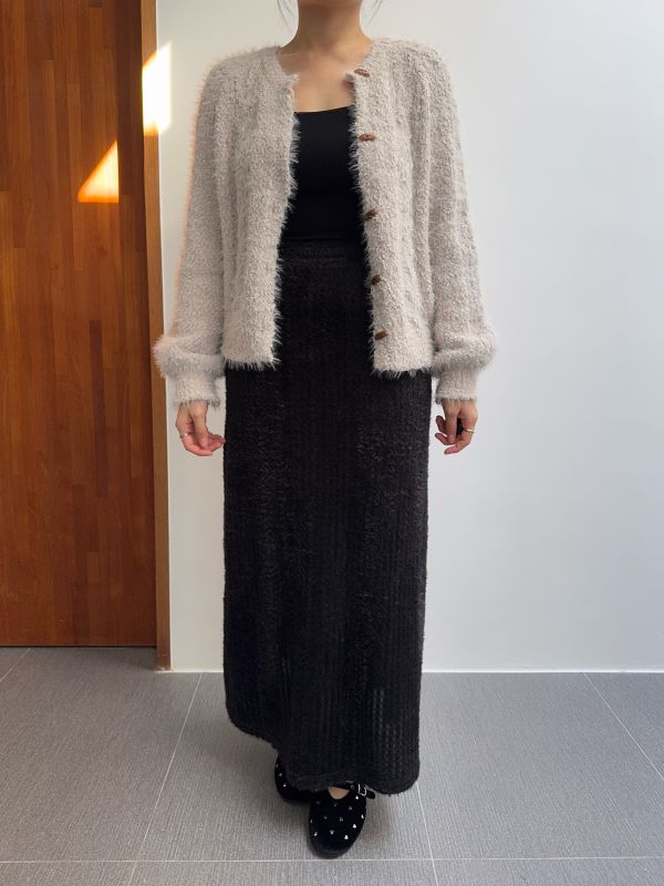 溫柔仙女毛長裙1號(無開衩) 