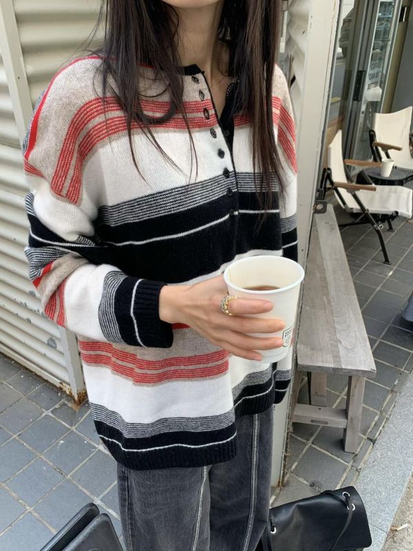 質感配色美麗諾羊毛衣 