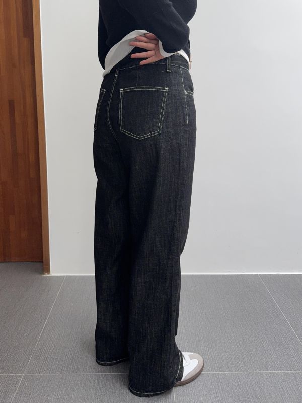 經典深色直腿牛仔褲 S-XL 