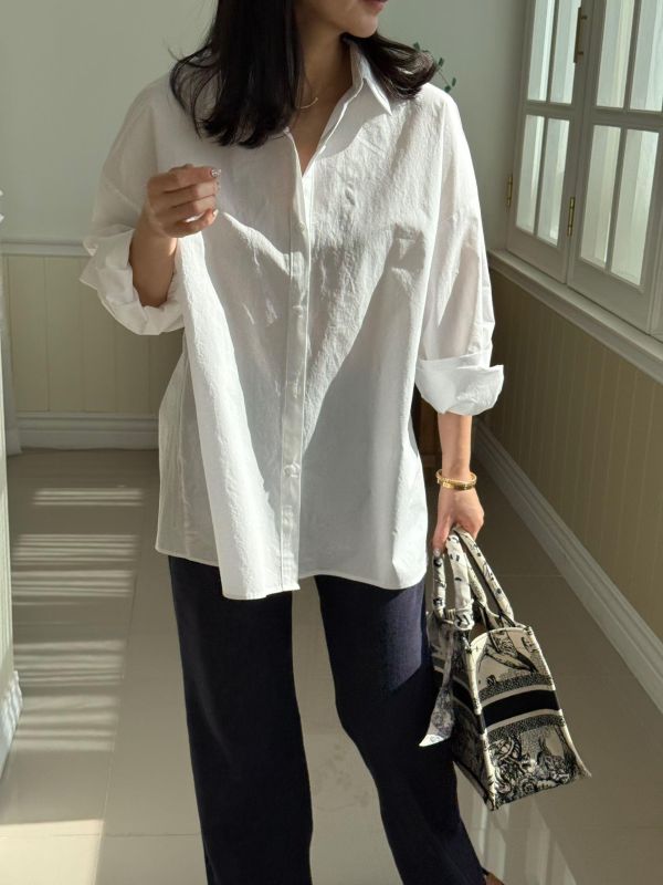 氣質美背雙釦襯衫 