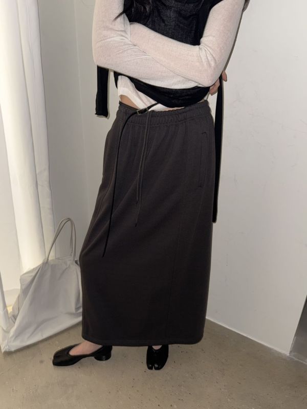 修身壓線休閒舒服裙 