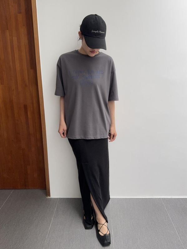 日常質感文字短T 